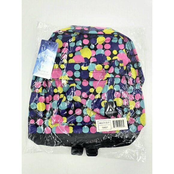 Backpack Everest Junior Multi Dot Pattern 10452P Bag New for School - Picture 2 of 6